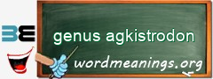 WordMeaning blackboard for genus agkistrodon